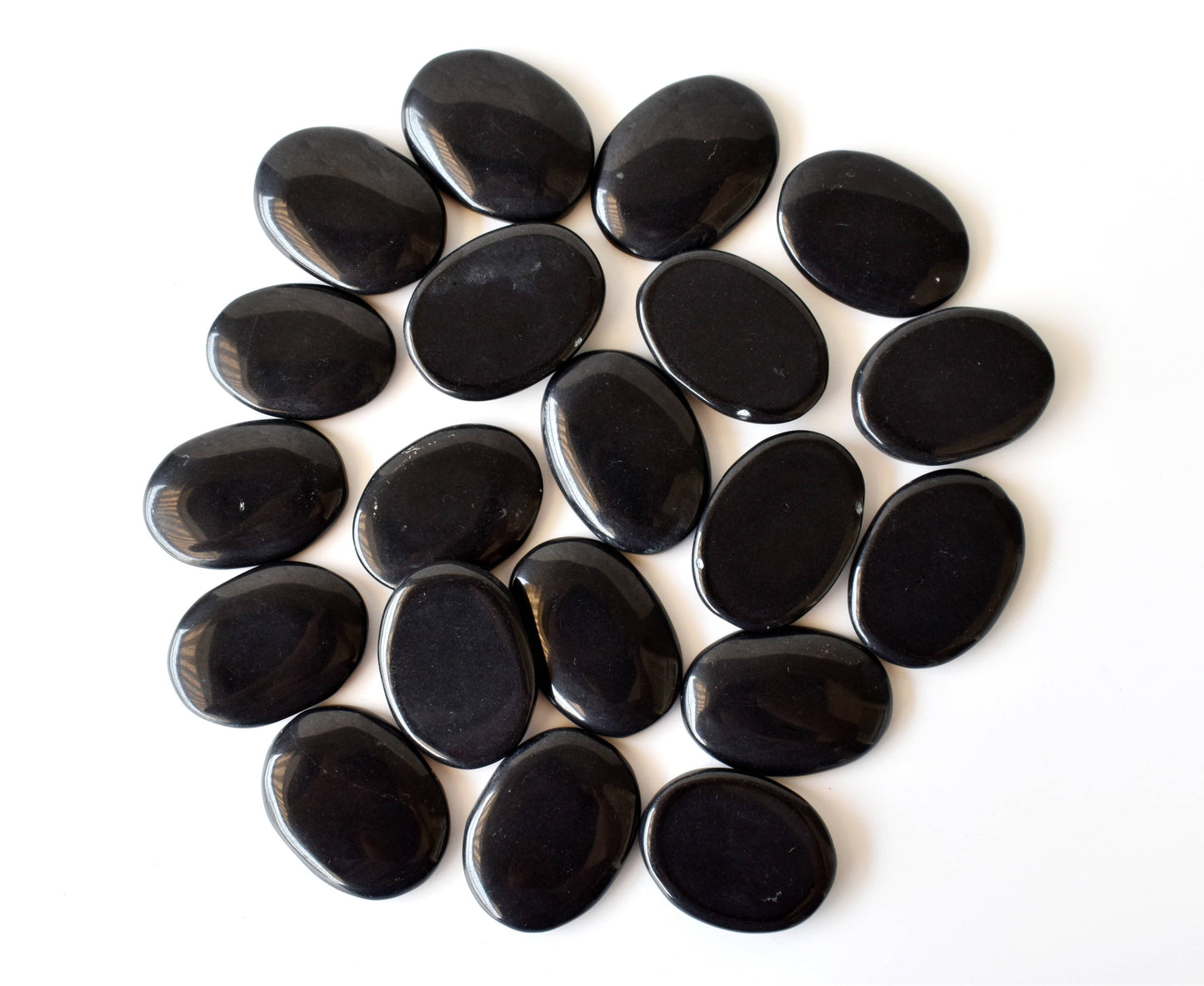 Real Black Obsidian Flat Stones