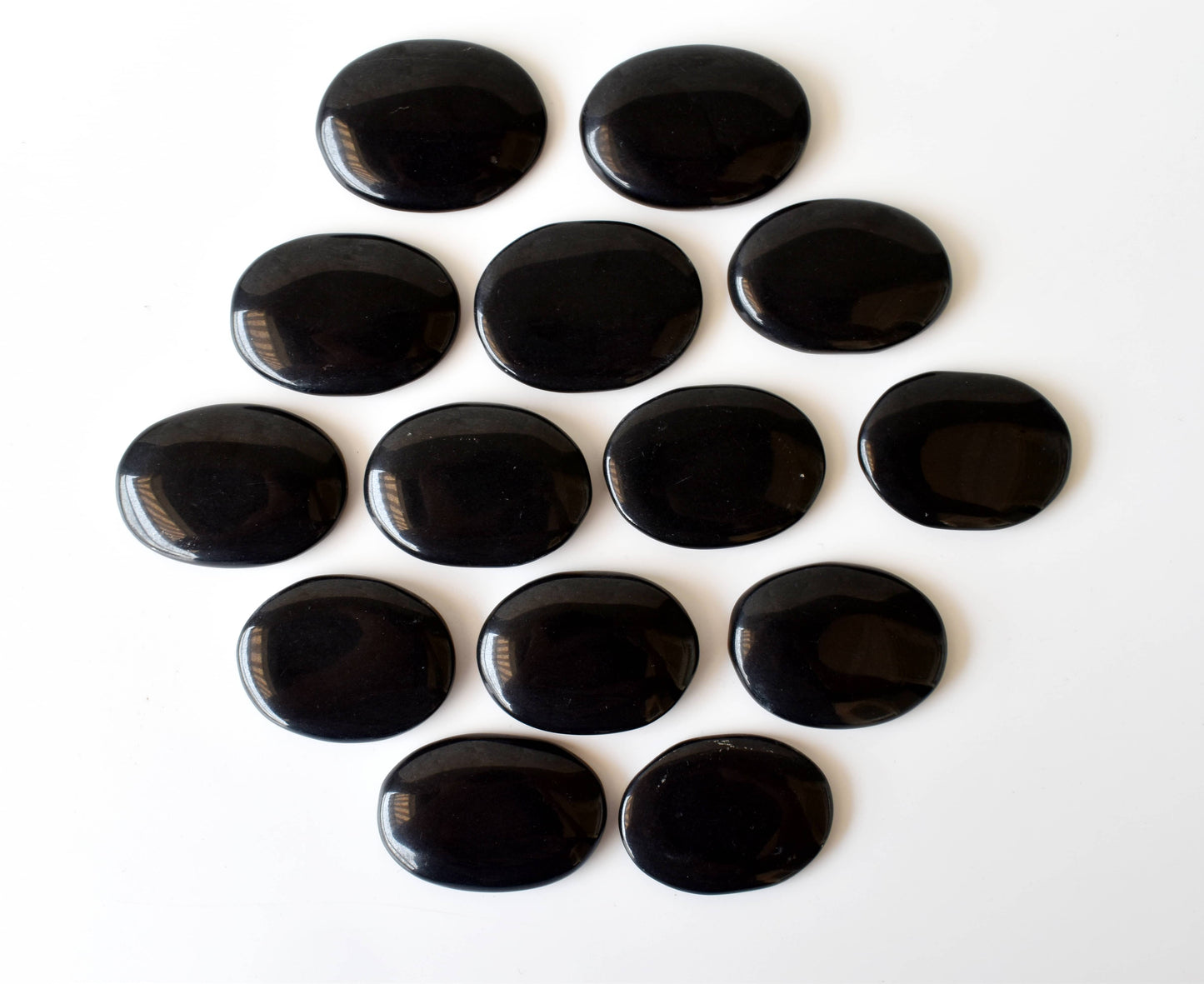 Real Black Obsidian Flat Stones