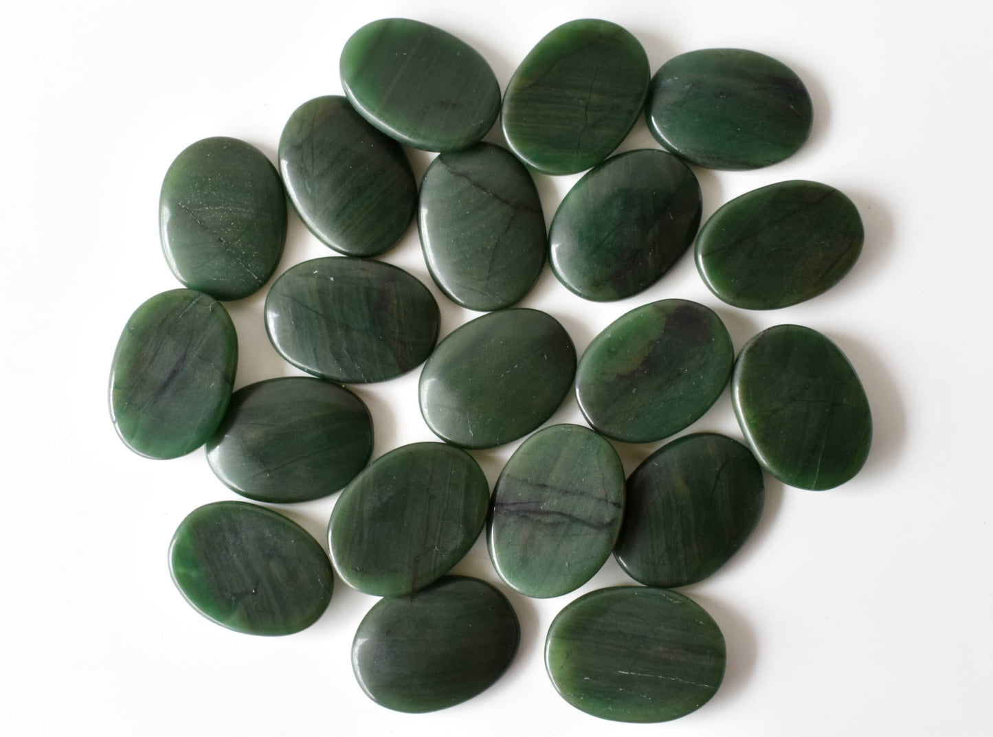 Genuine Green Jade Flat Stones