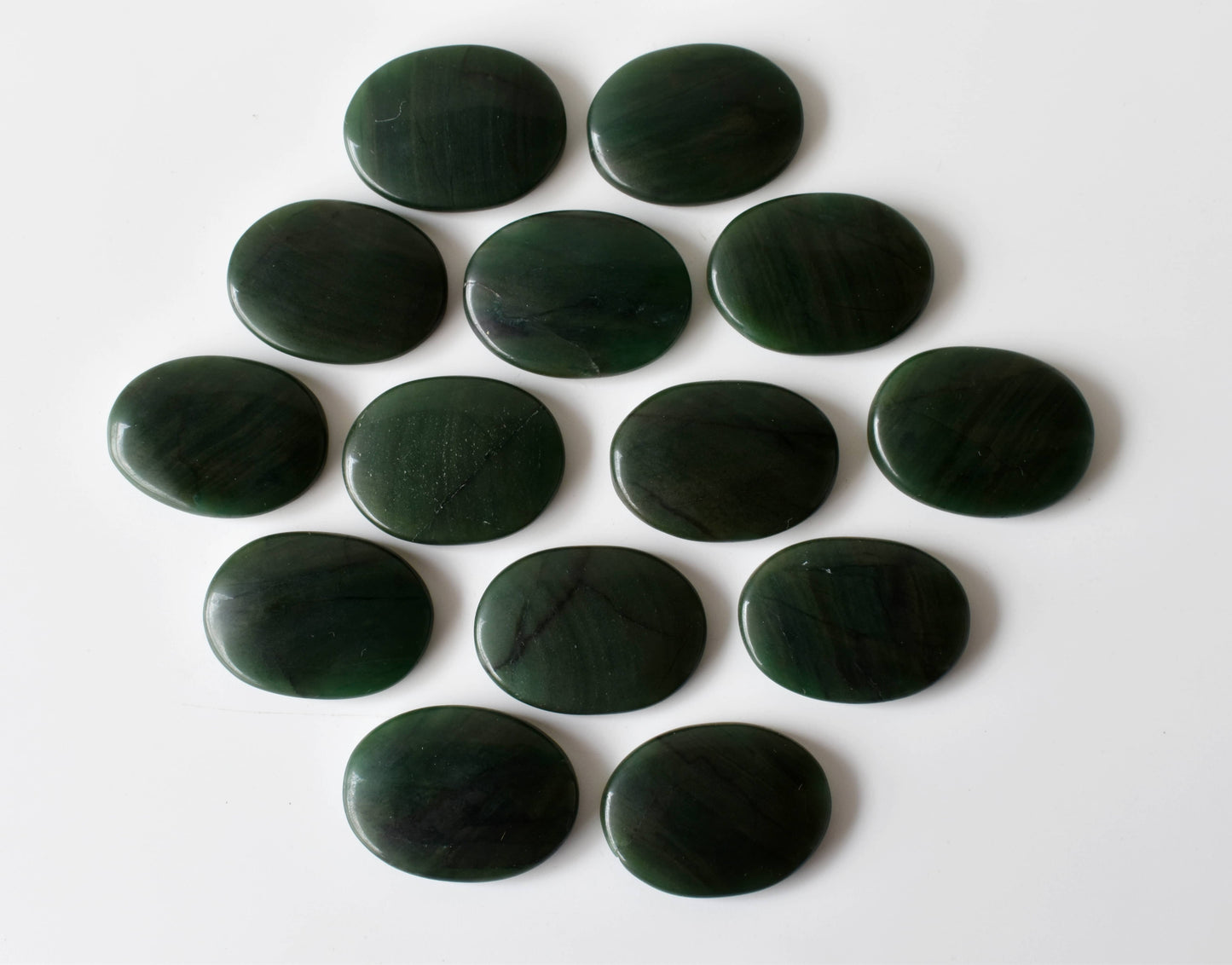 Genuine Green Jade Flat Stones