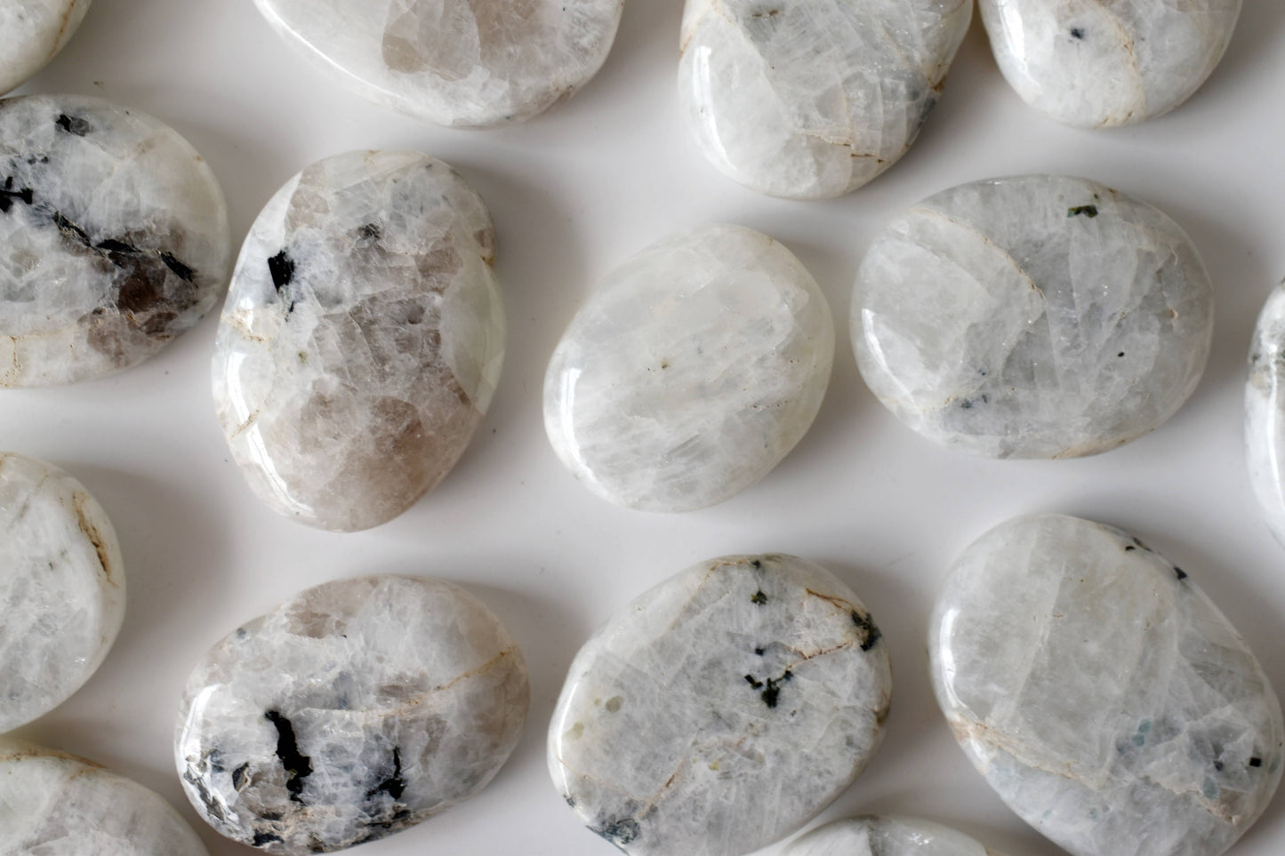 Genuine Rainbow Moonstone Flat Stone