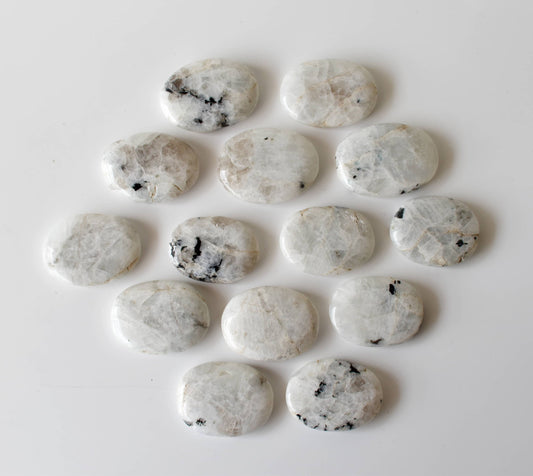 Genuine Rainbow Moonstone Flat Stone