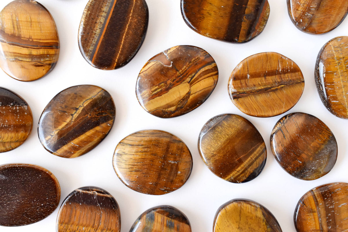 Genuine Tiger Eye Flat Stones