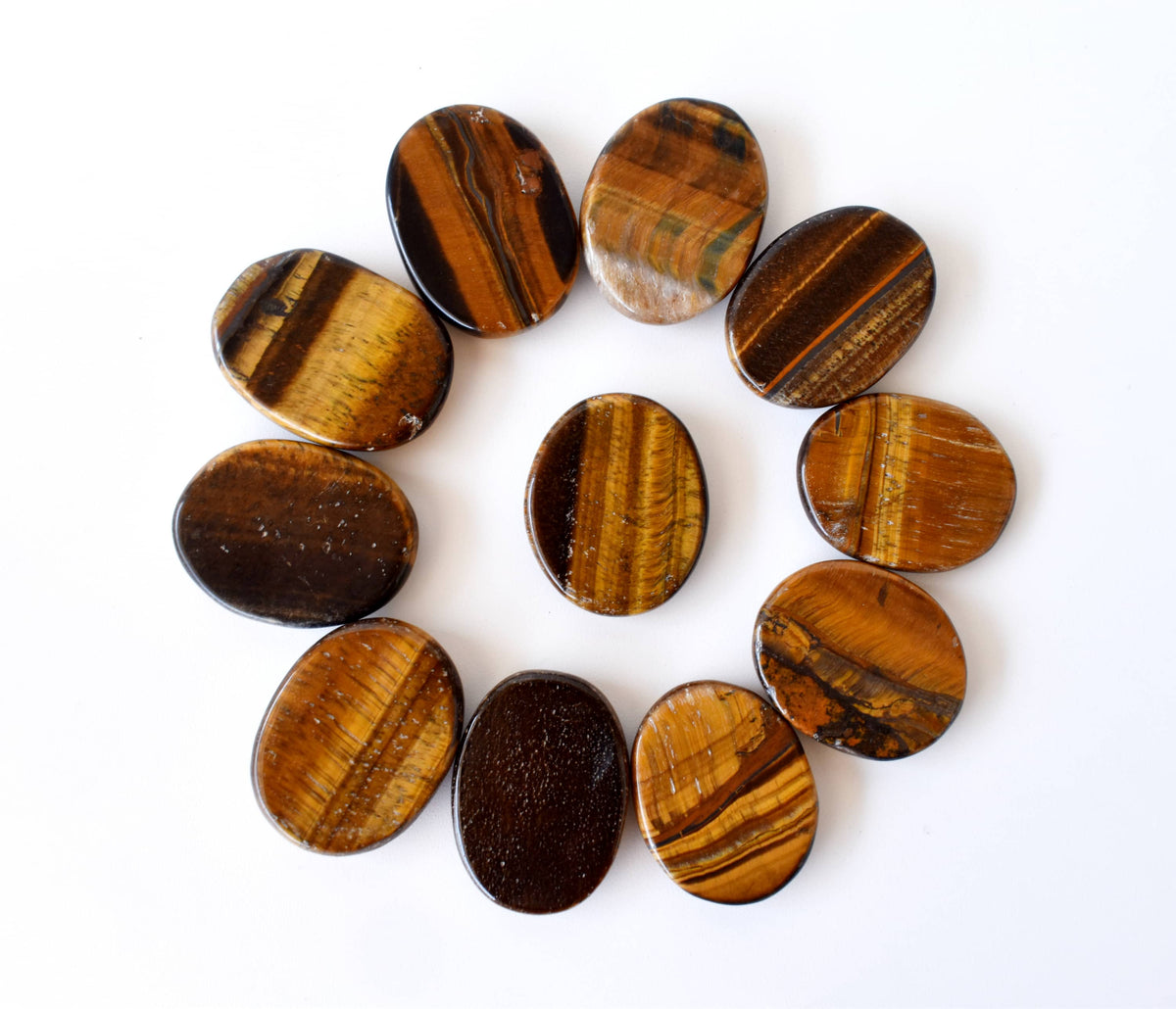 Genuine Tiger Eye Flat Stones