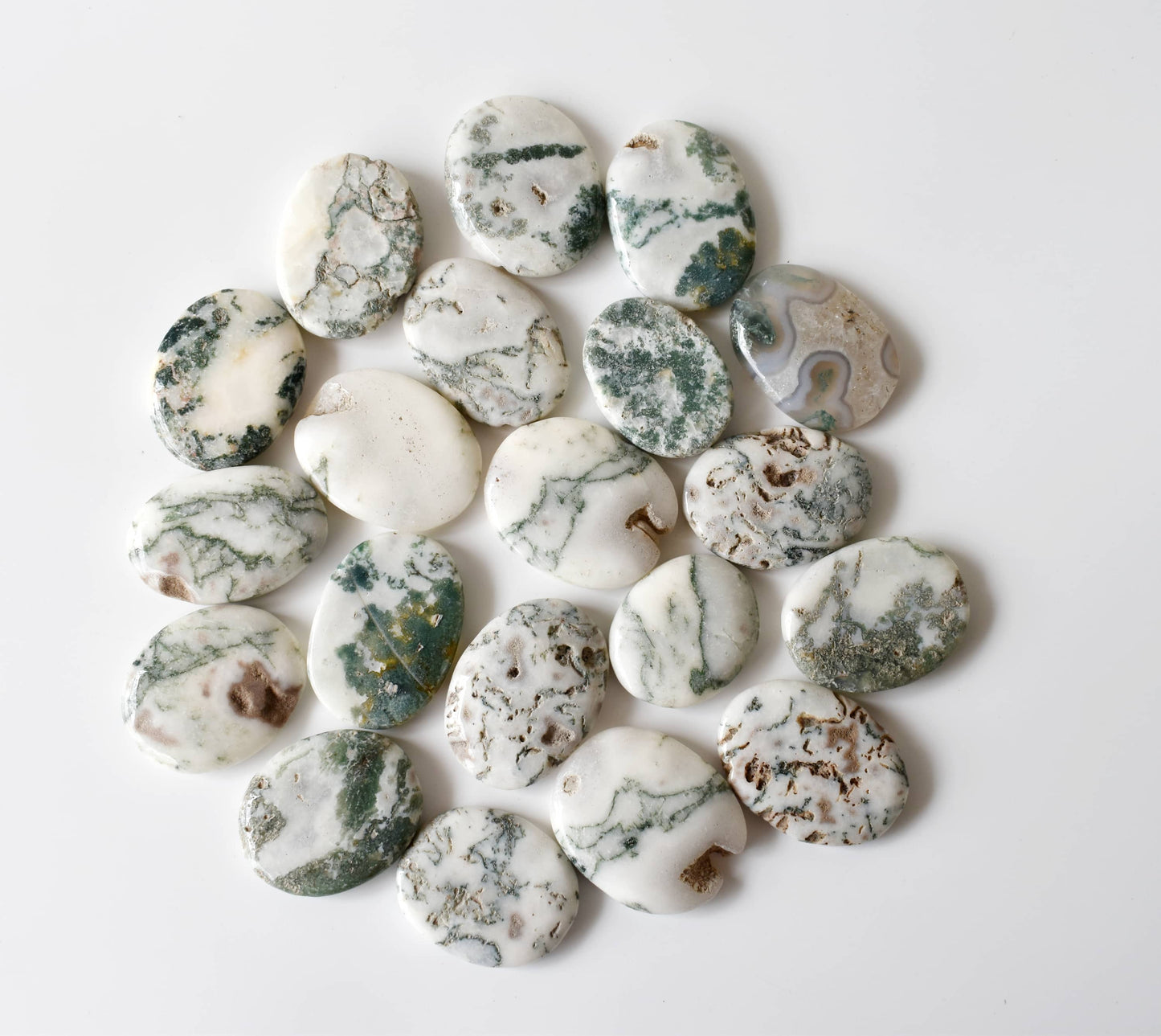 Tree Agate Flat Stone