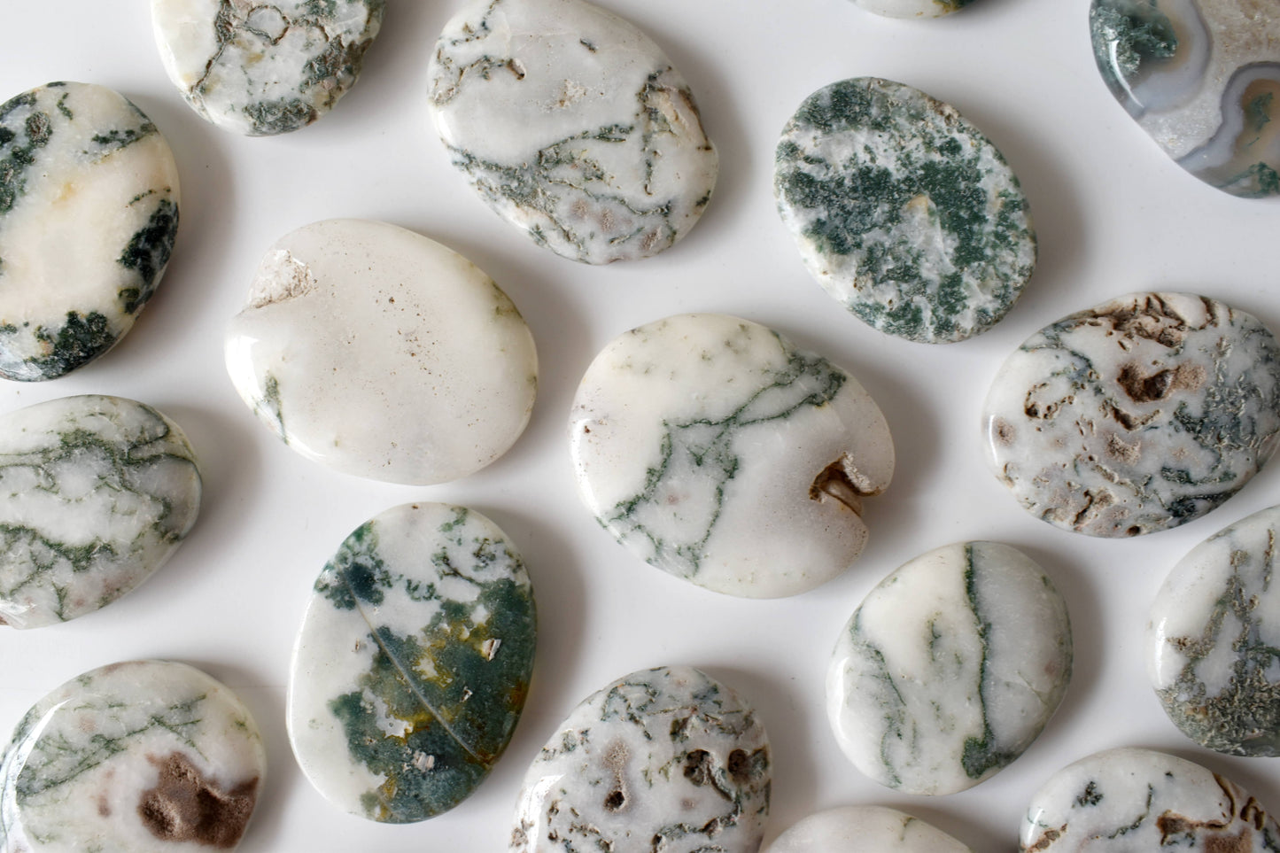 Tree Agate Flat Stone