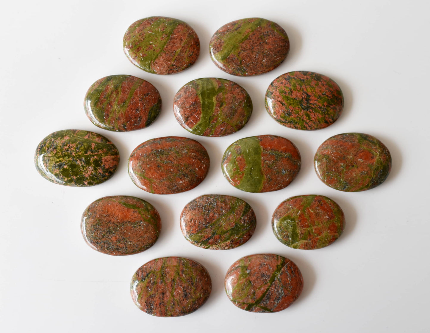 Natural Unakite Flat Stones