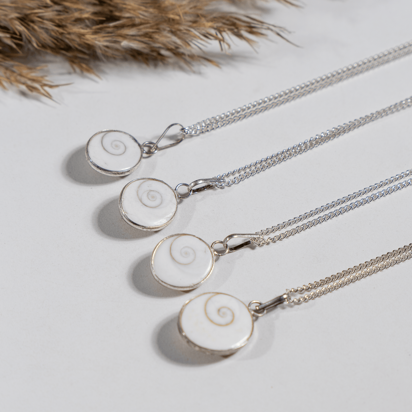 Gomati Chakra Pendant | Shiva Eye Shell Pendant with Chain | 2cm Spiritual Jewelry