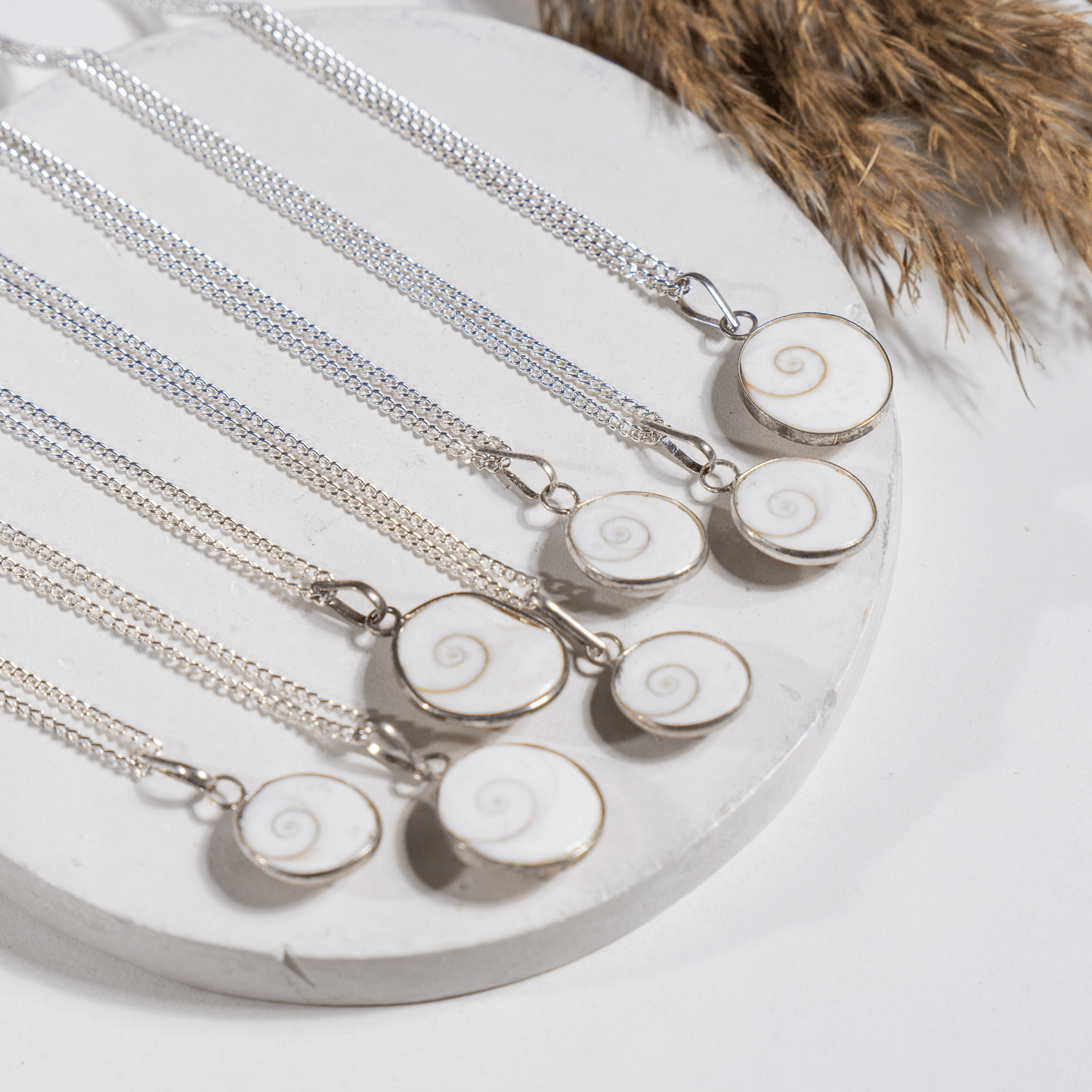 Gomati Chakra Pendant | Shiva Eye Shell Pendant with Chain | 2cm Spiritual Jewelry