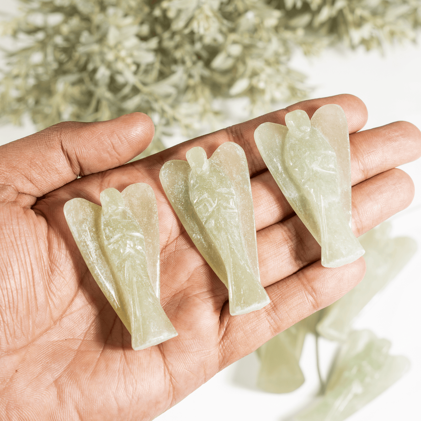 2'' Green Aventurine Angel, Gemstone Peace Angel