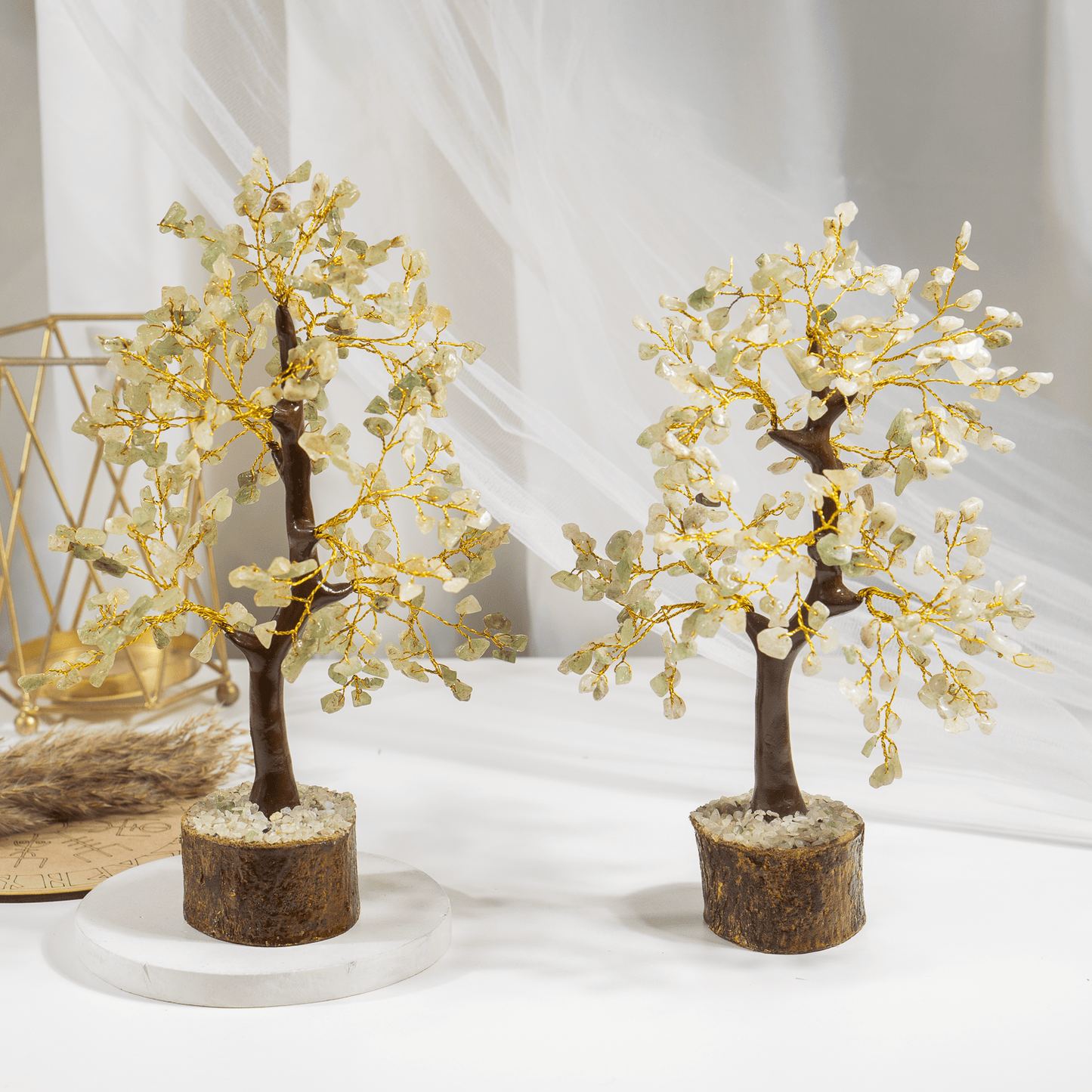 Green Aventurine Crystal Tree With 300 Natural Crystal Chips