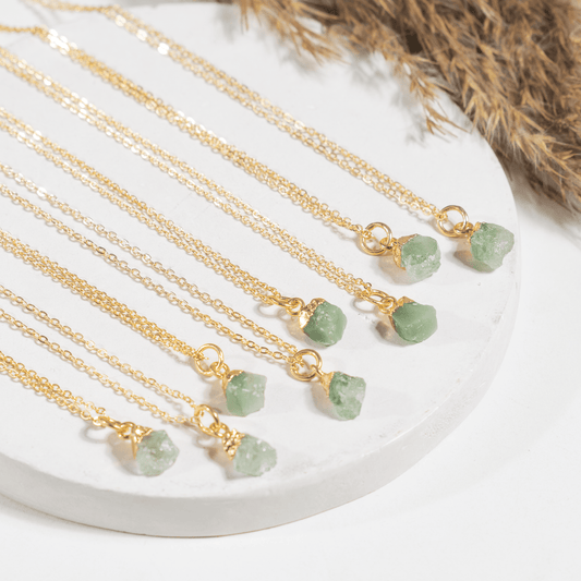 Raw Green Aventurine Crystal Pendant | Natural Gemstone Jewelry | Gemstone Pendant | Healing Crystal Pendant
