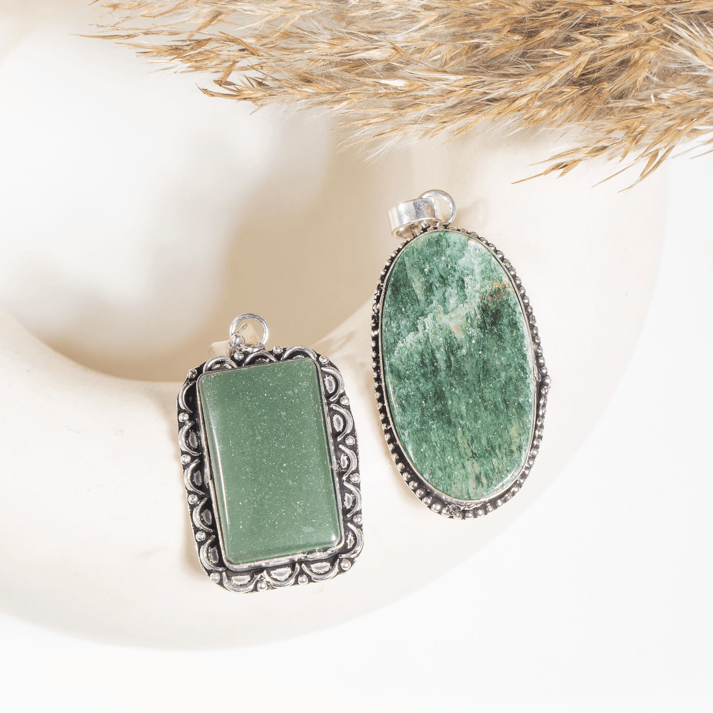 Green Jade Pendant |Crystal Jewelry | Natural Gemstone Pendant | Crystal Charm Jewelry | Boho Pendant