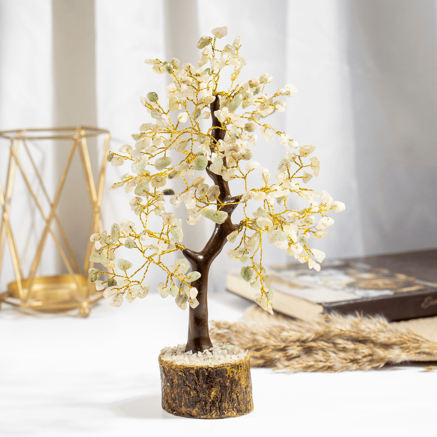 Green Aventurine Crystal Tree With 300 Natural Crystal Chips