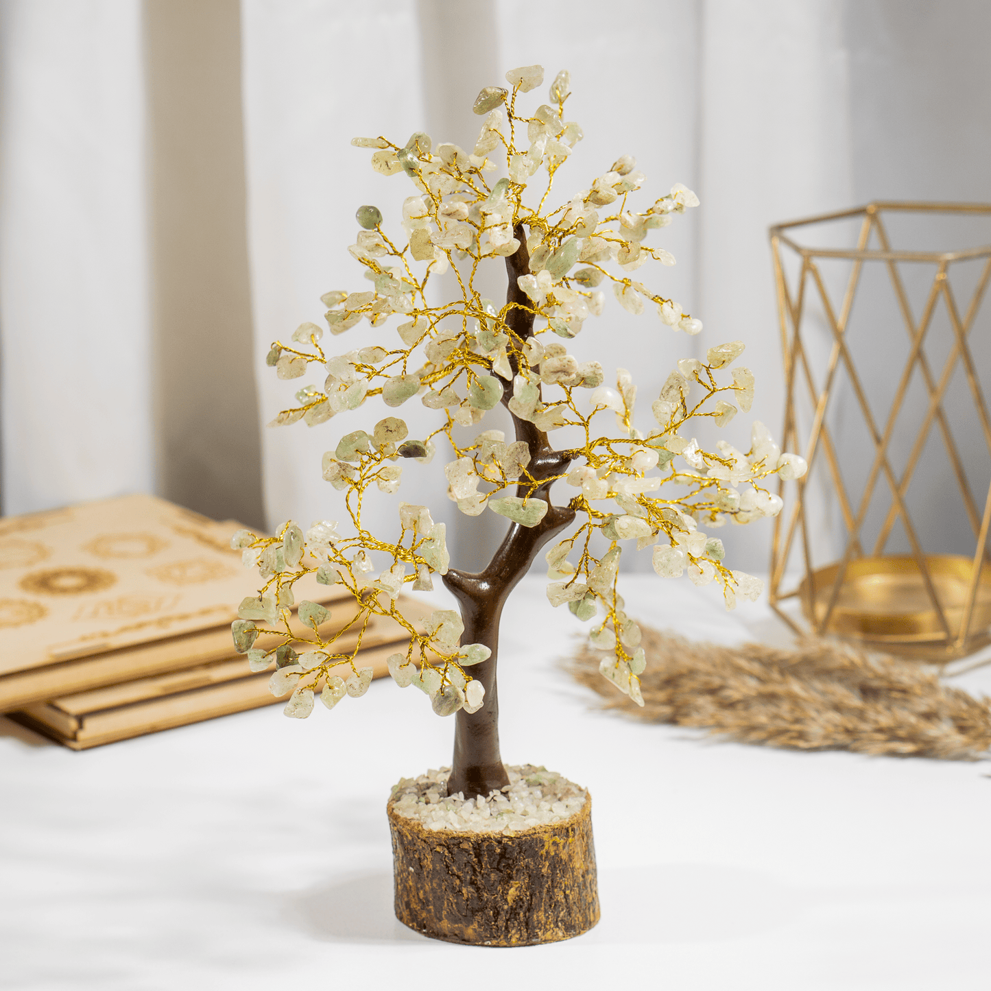 Green Aventurine Crystal Tree With 300 Natural Crystal Chips
