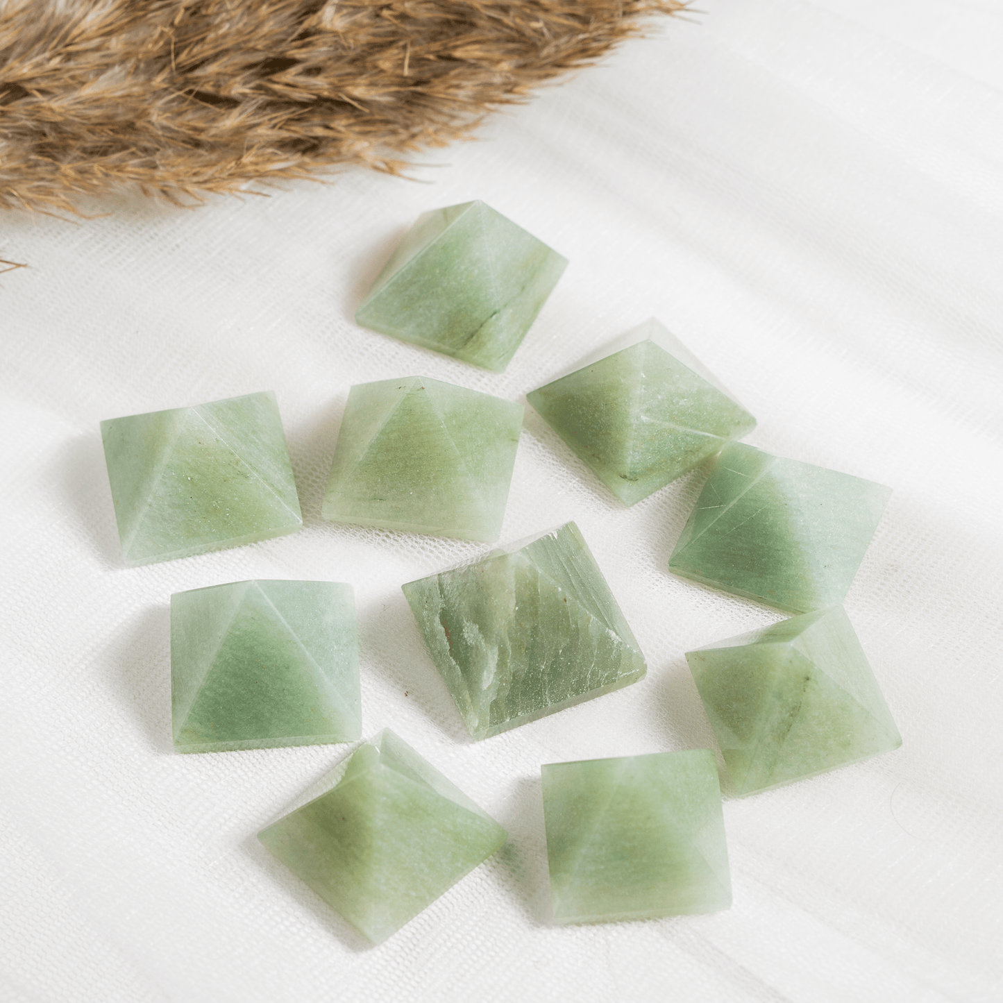 1" Green Aventurine Crystal Pyramids