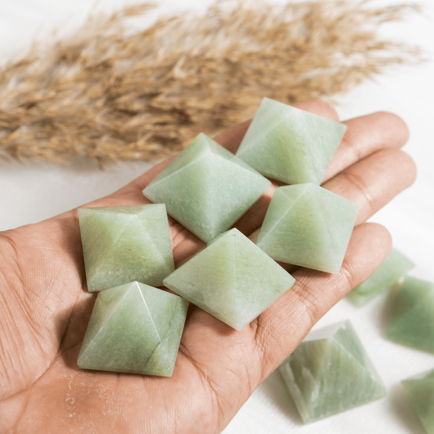 1" Green Aventurine Crystal Pyramids