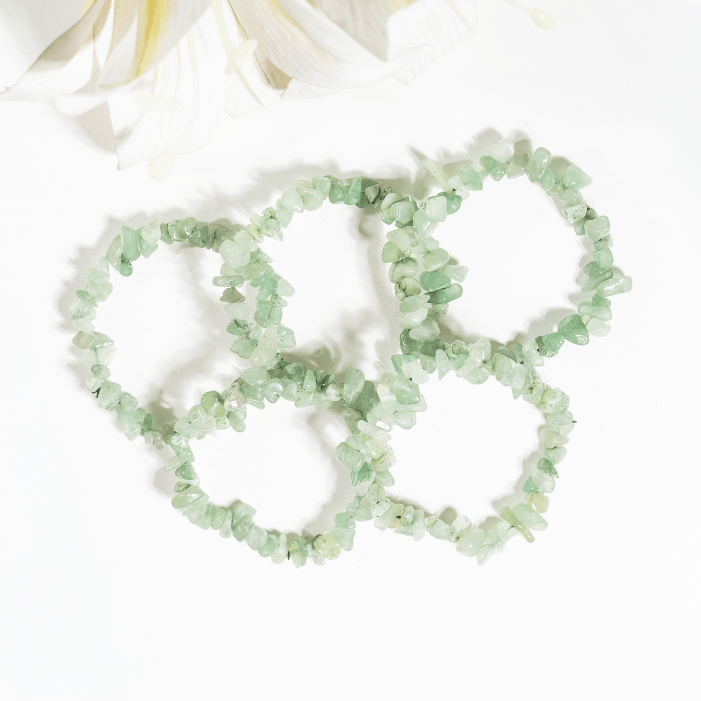 Green Aventurine Gemstone Chip Bracelet