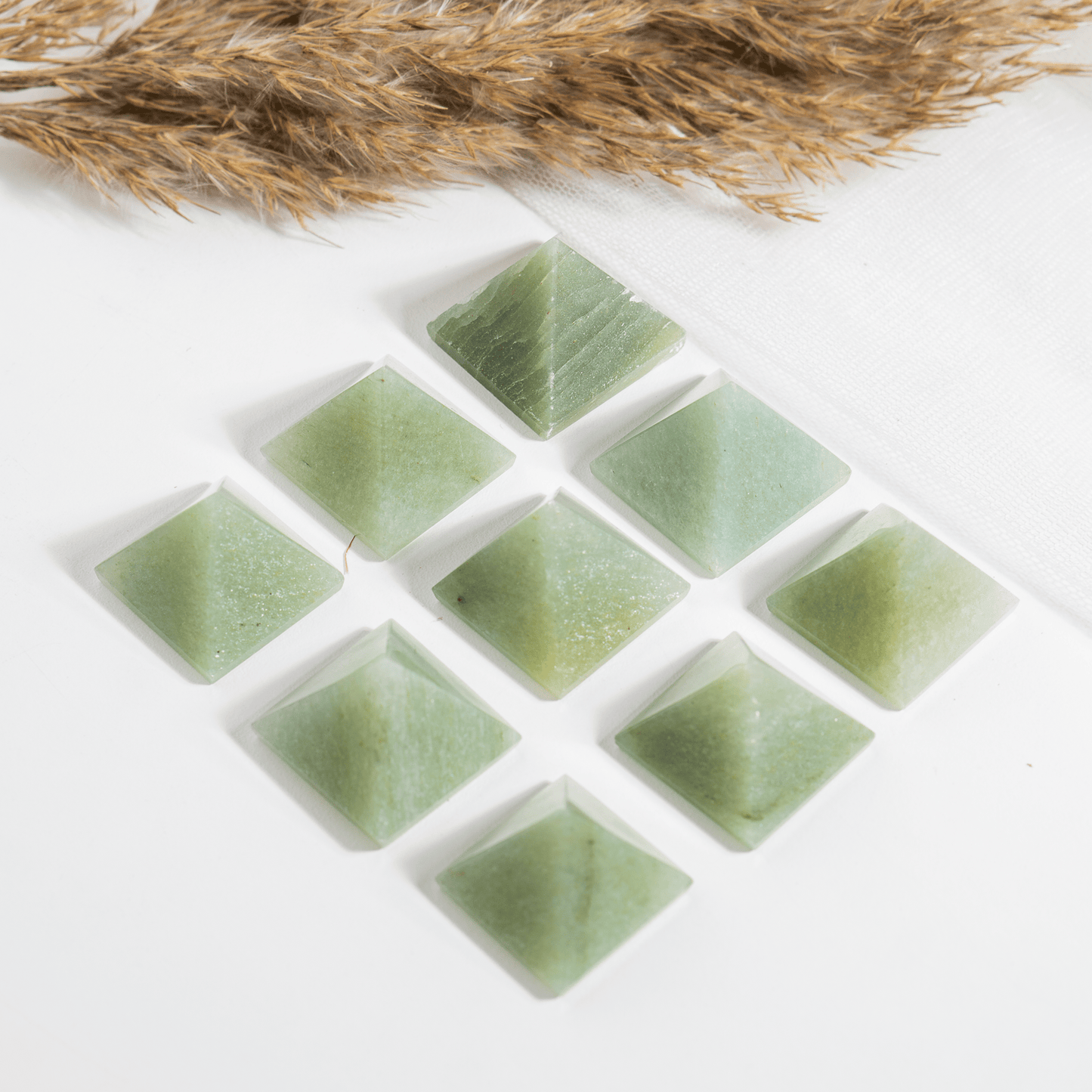 1" Green Aventurine Crystal Pyramids