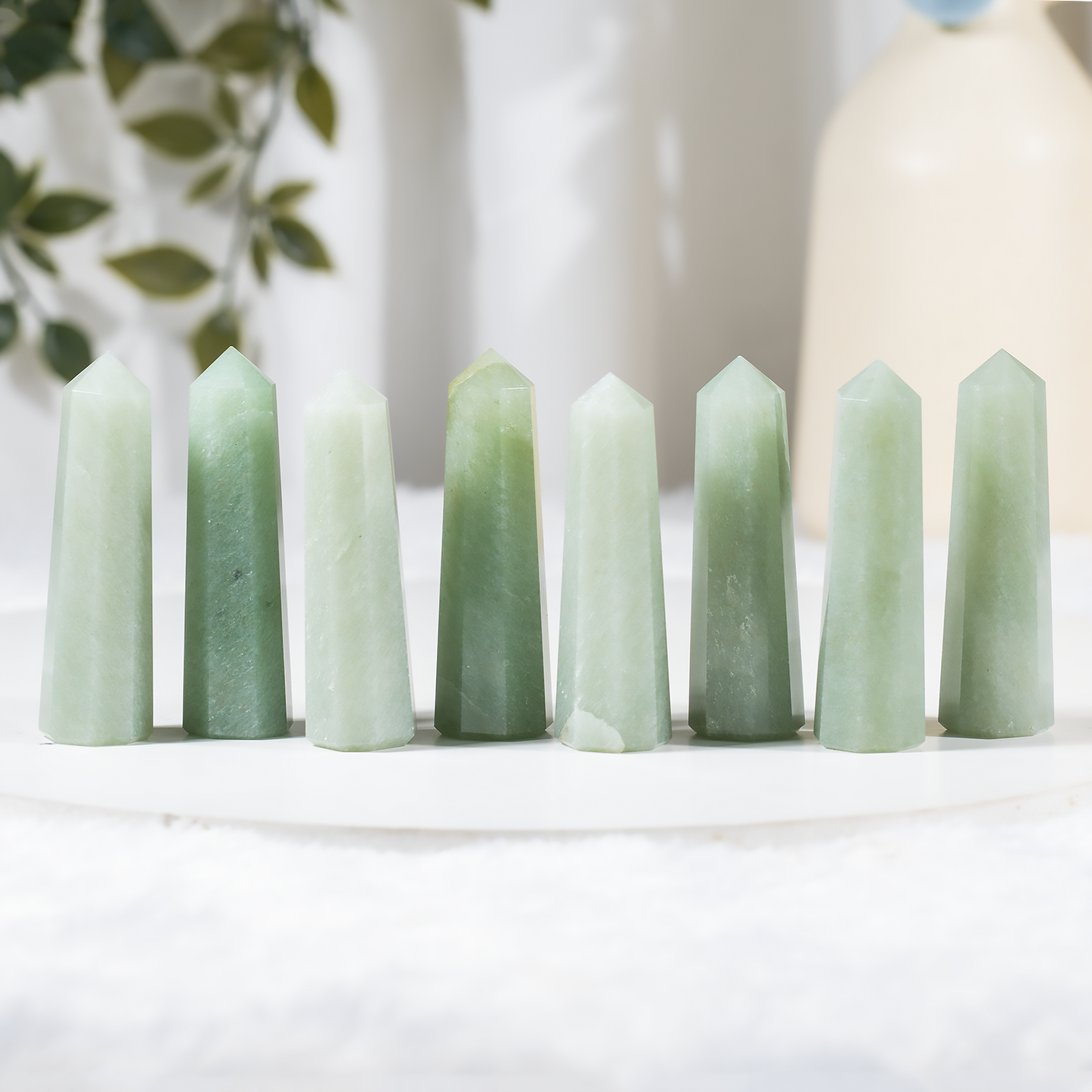 1kg Green Aventurine Obelisk Tower Point (12-14Pcs)