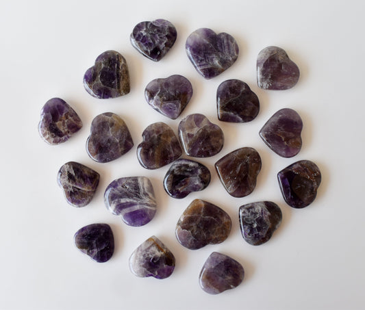 Amethyst Heart Crystals(1 inch)