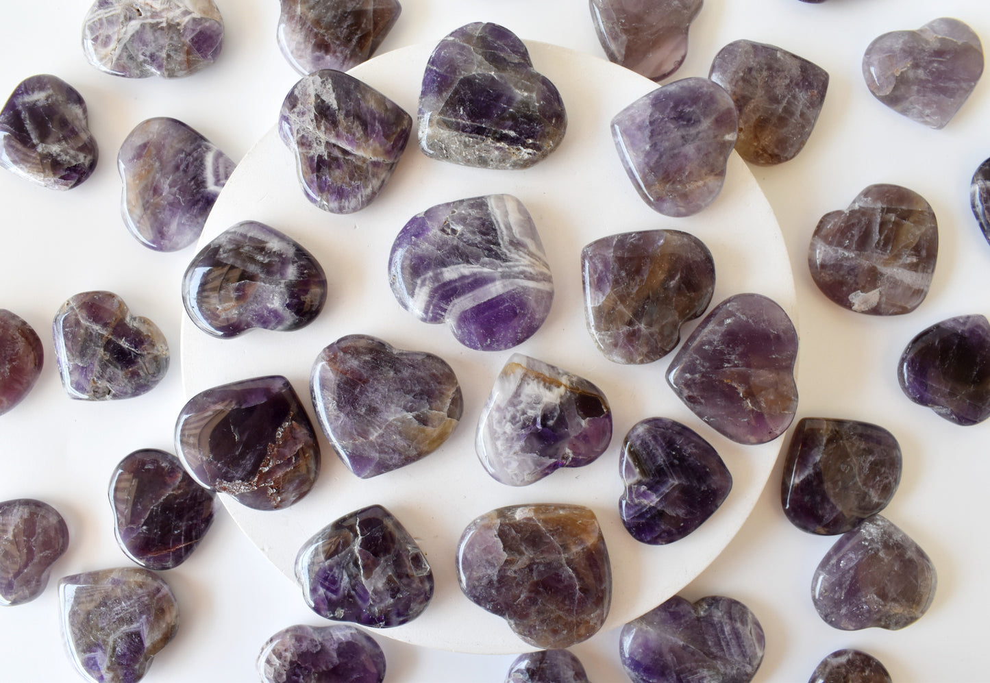 Amethyst Heart Crystals(1 inch)