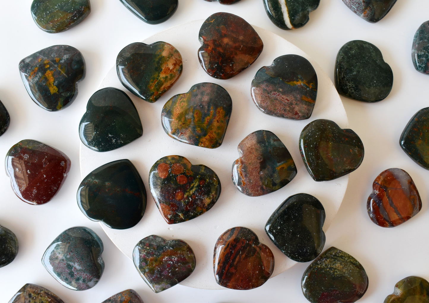 Bloodstone Heart Crystals(1 inch)
