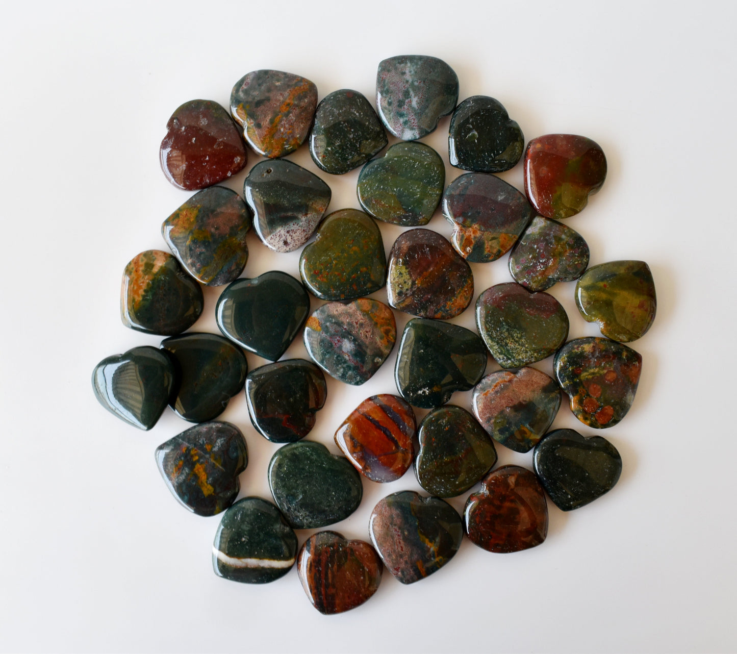 Bloodstone Heart Crystals(1 inch)