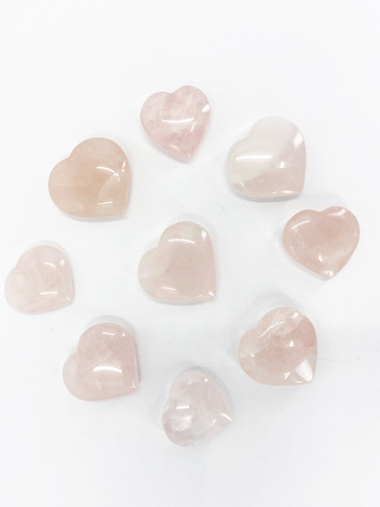 Rose Quartz Heart Crystals(1 inch)