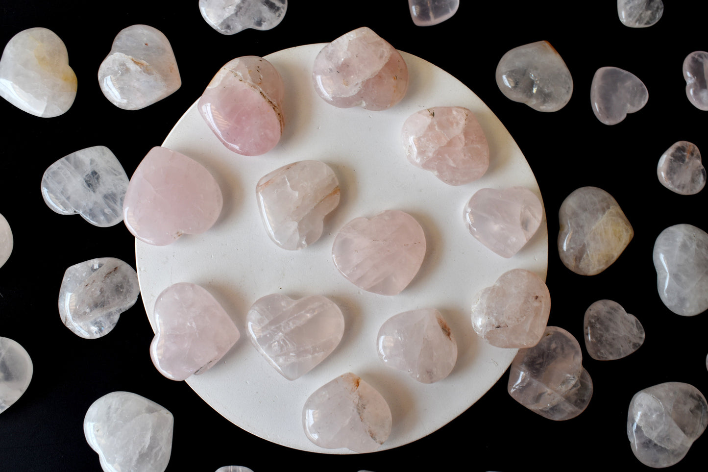 Rose Quartz Heart Crystals(1 inch)