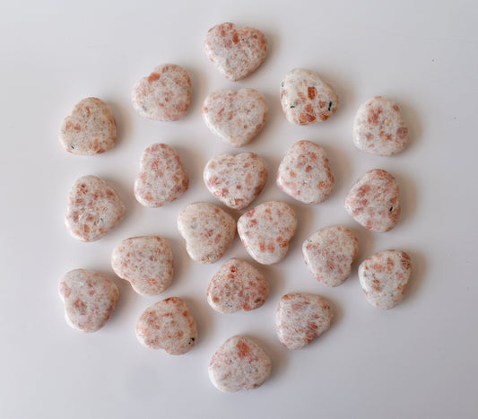 Sunstone Heart Crystals(1 inch)