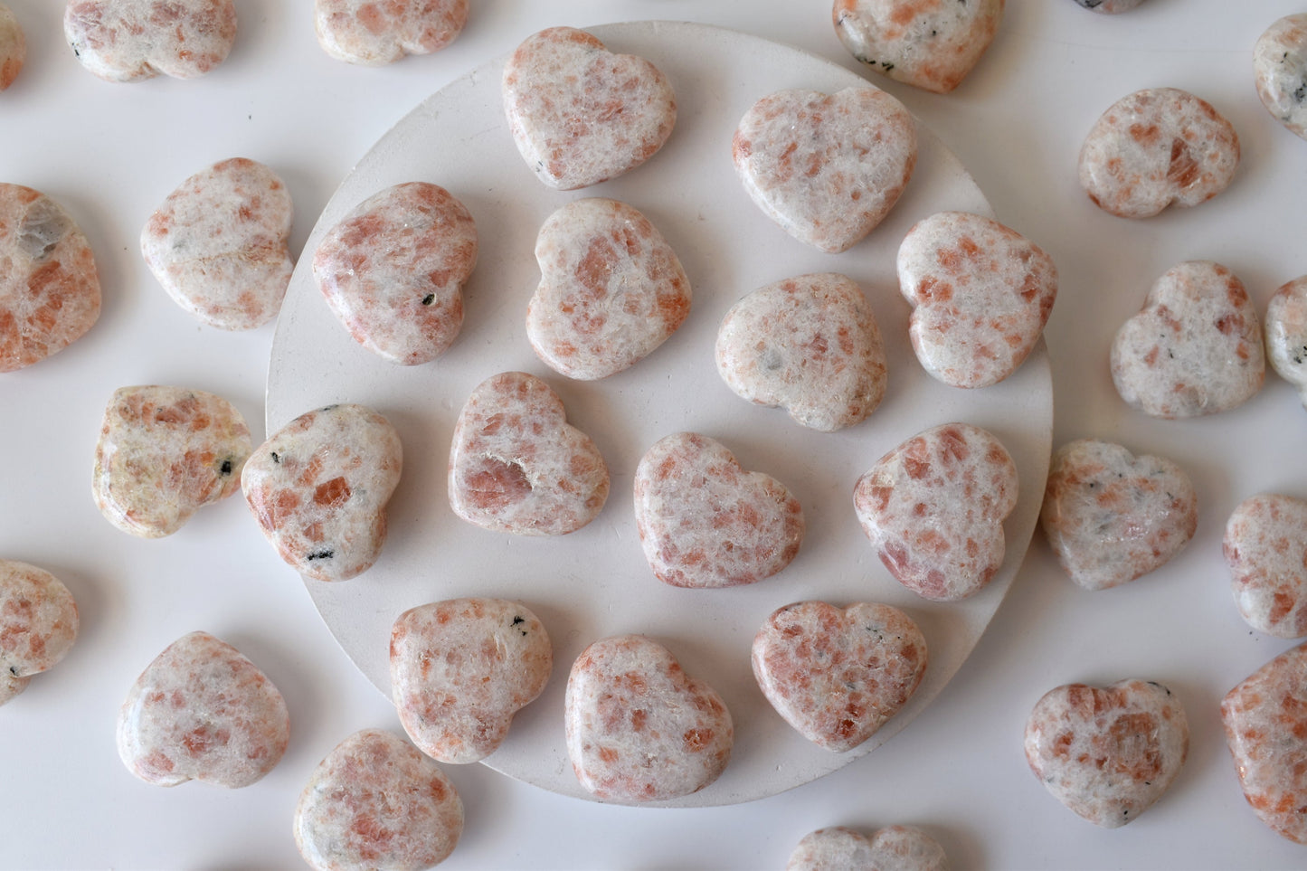 Sunstone Heart Crystals(1 inch)