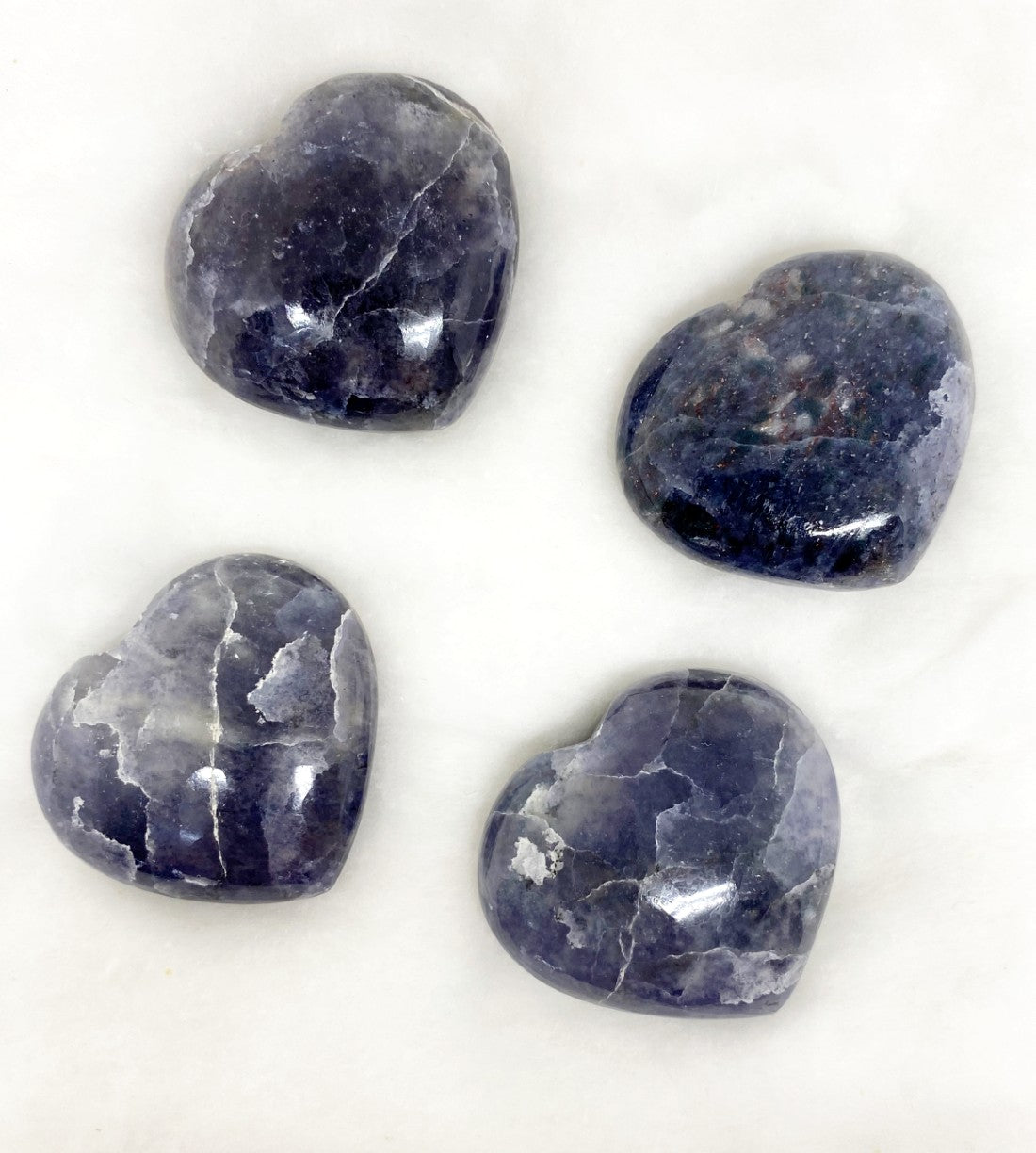 1kg lolite Heart Crystals (2 inch)
