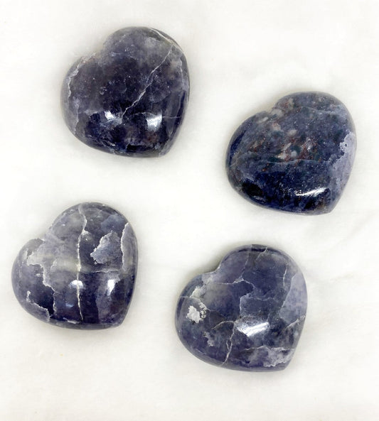 1kg lolite Heart Crystals (2 inch)