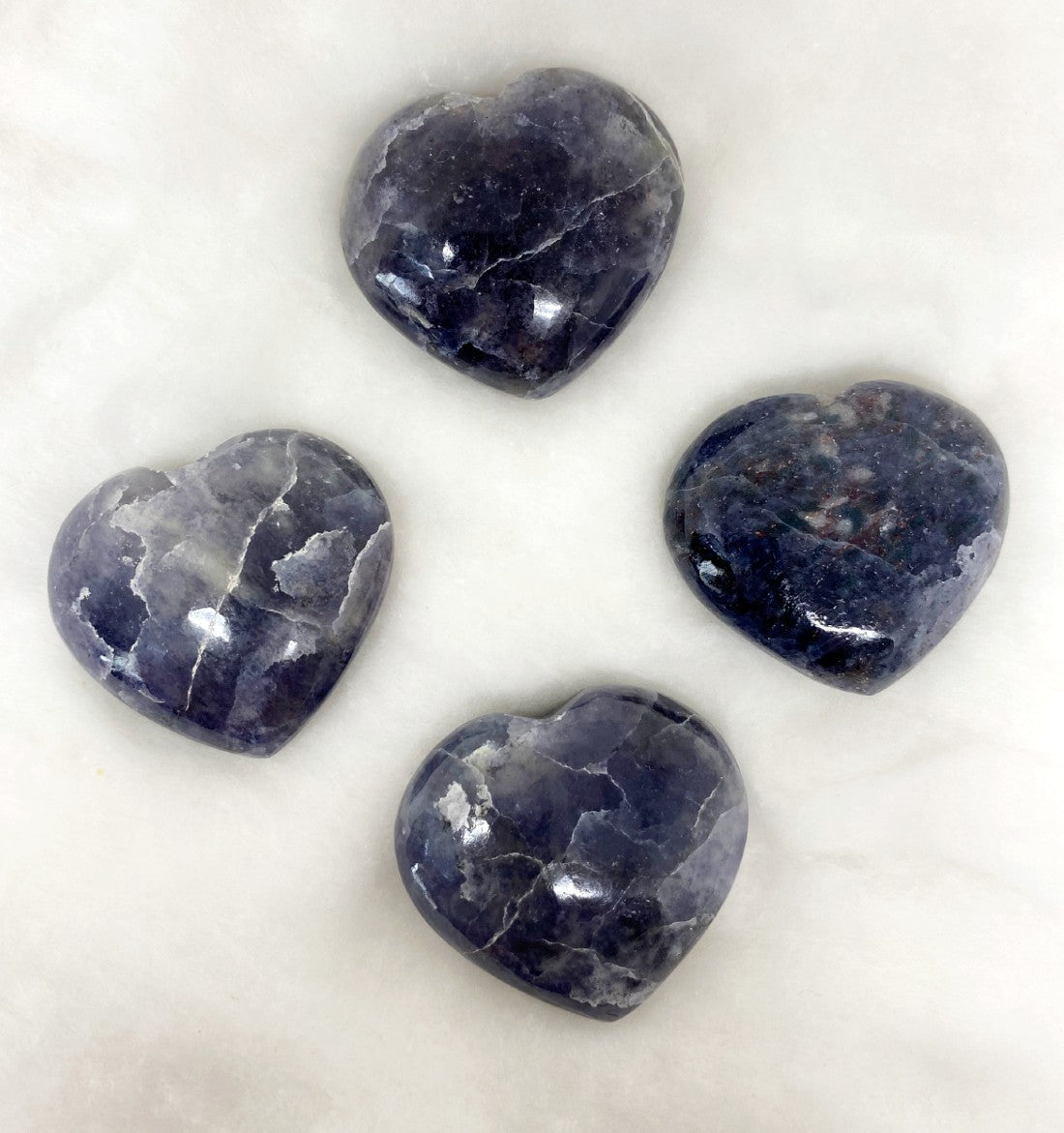 1kg lolite Heart Crystals (2 inch)