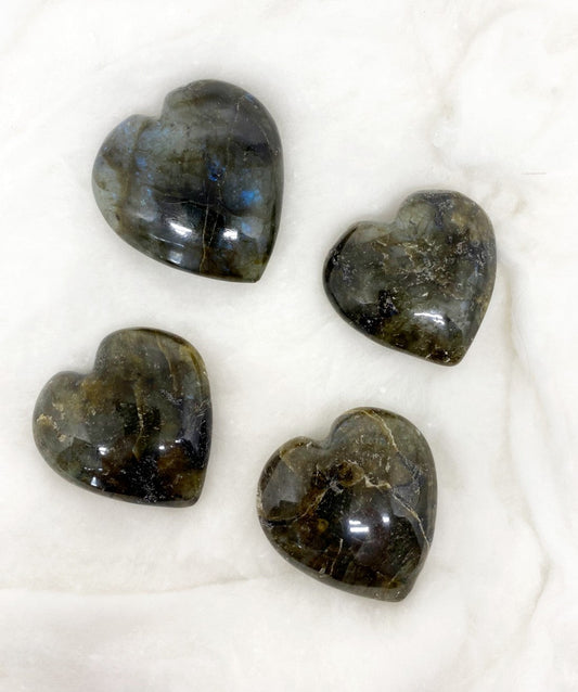 1kg Labradorite Heart Crystals (2 inch)
