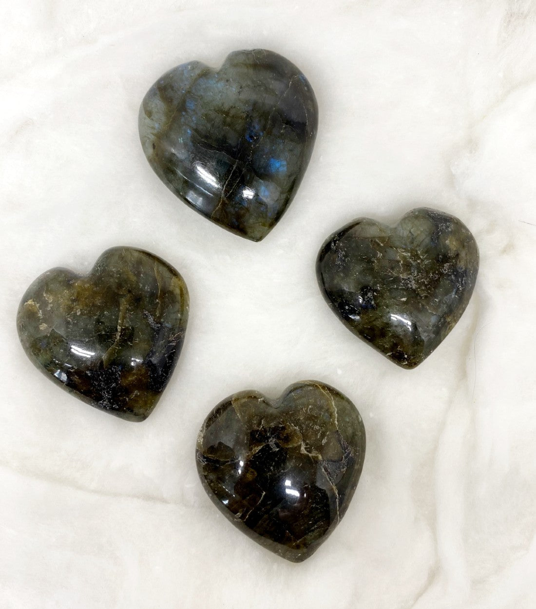 1kg Labradorite Heart Crystals (2 inch)