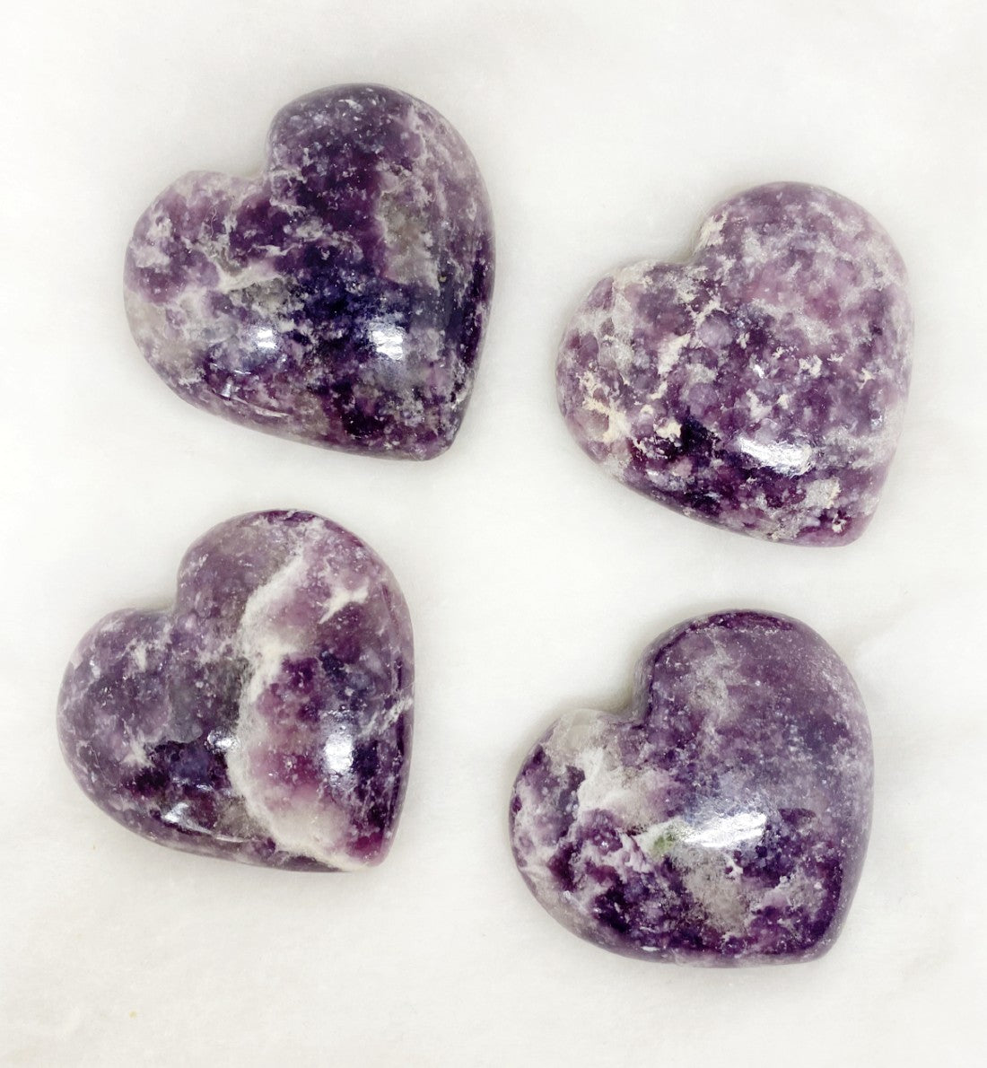 1kg Lepidolite Heart Crystals (2 inch)