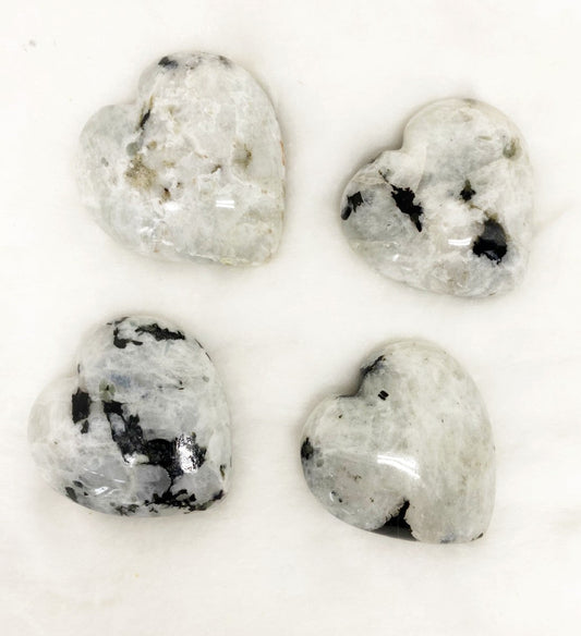 1kg Rainbow Moonstone Heart Crystals (2 inch)