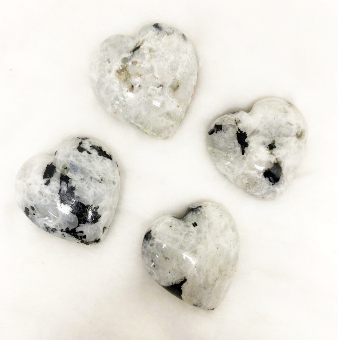 1kg Rainbow Moonstone Heart Crystals (2 inch)