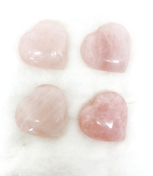 1kg Rose Quartz Heart Crystals (2 inch)