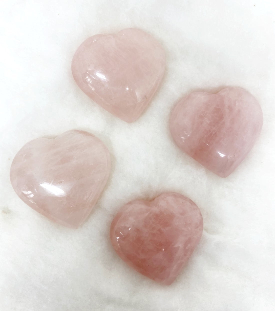 1kg Rose Quartz Heart Crystals (2 inch)