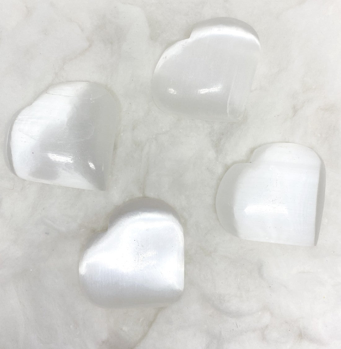 1kg Selenite Heart Crystals (2 inch)