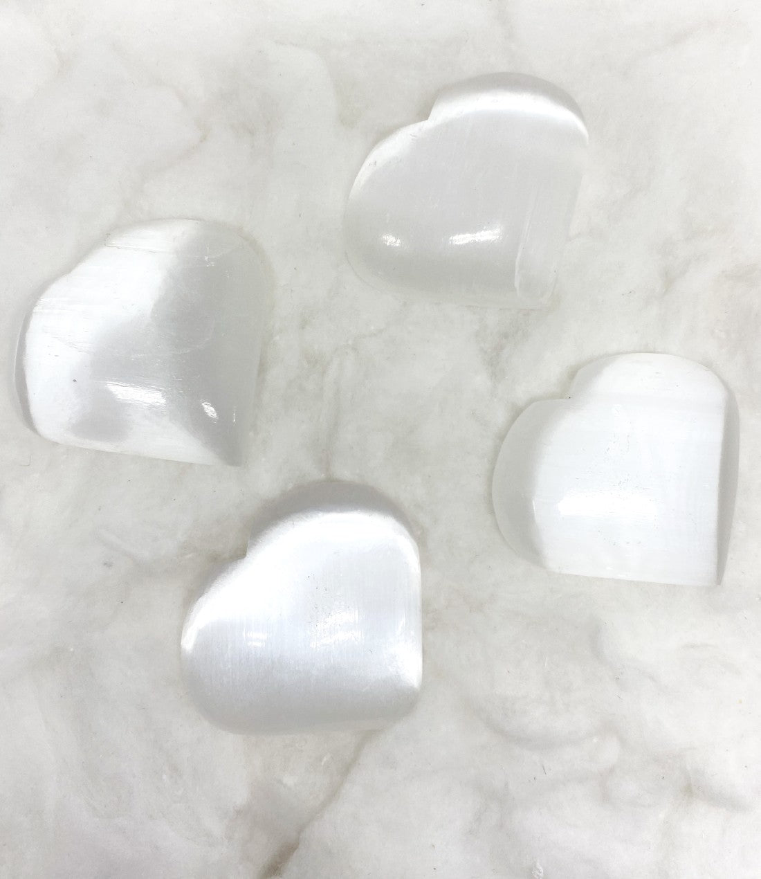 1kg Selenite Heart Crystals (2 inch)