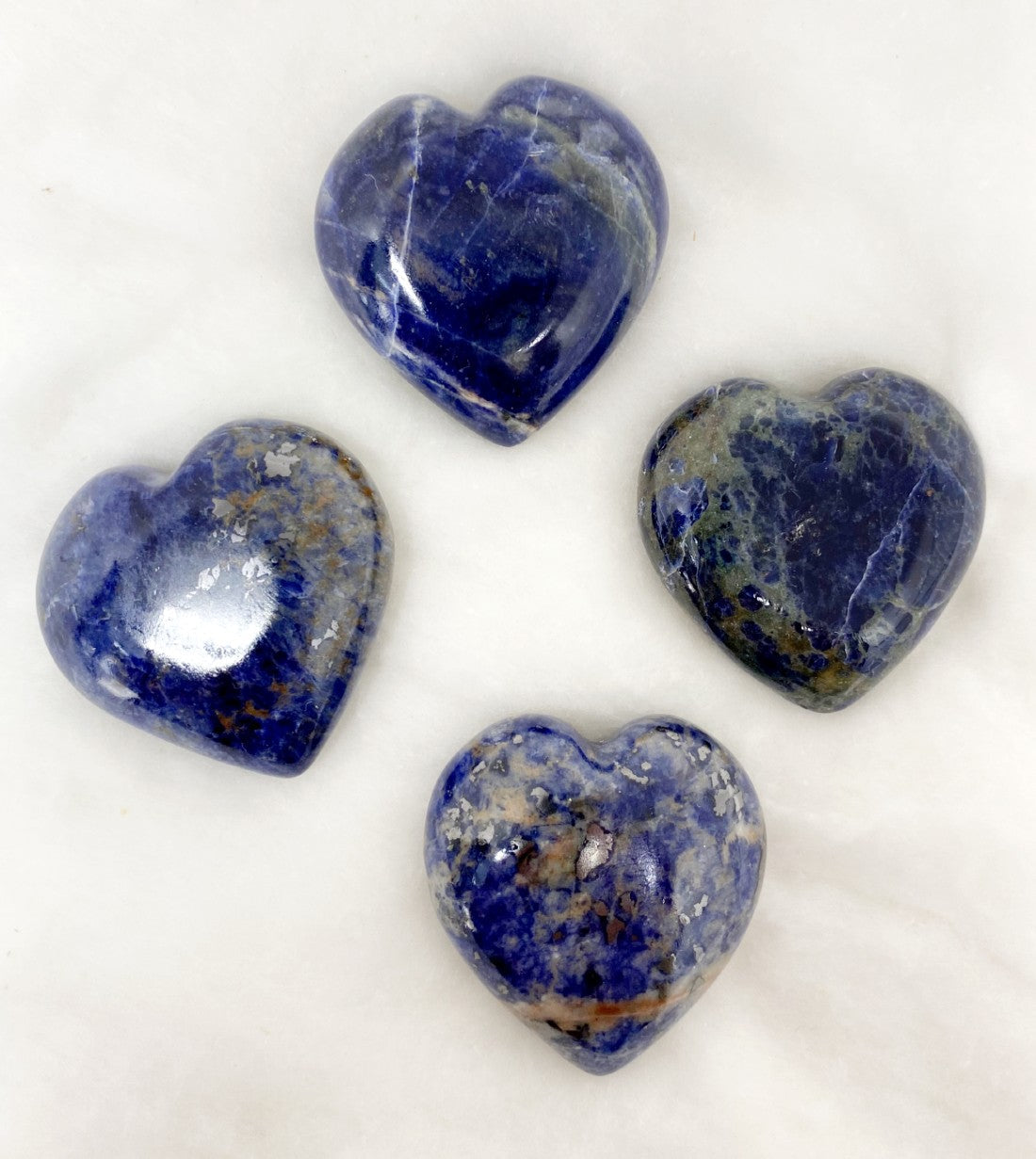 1kg Sodalite Heart Crystals (2 inch)