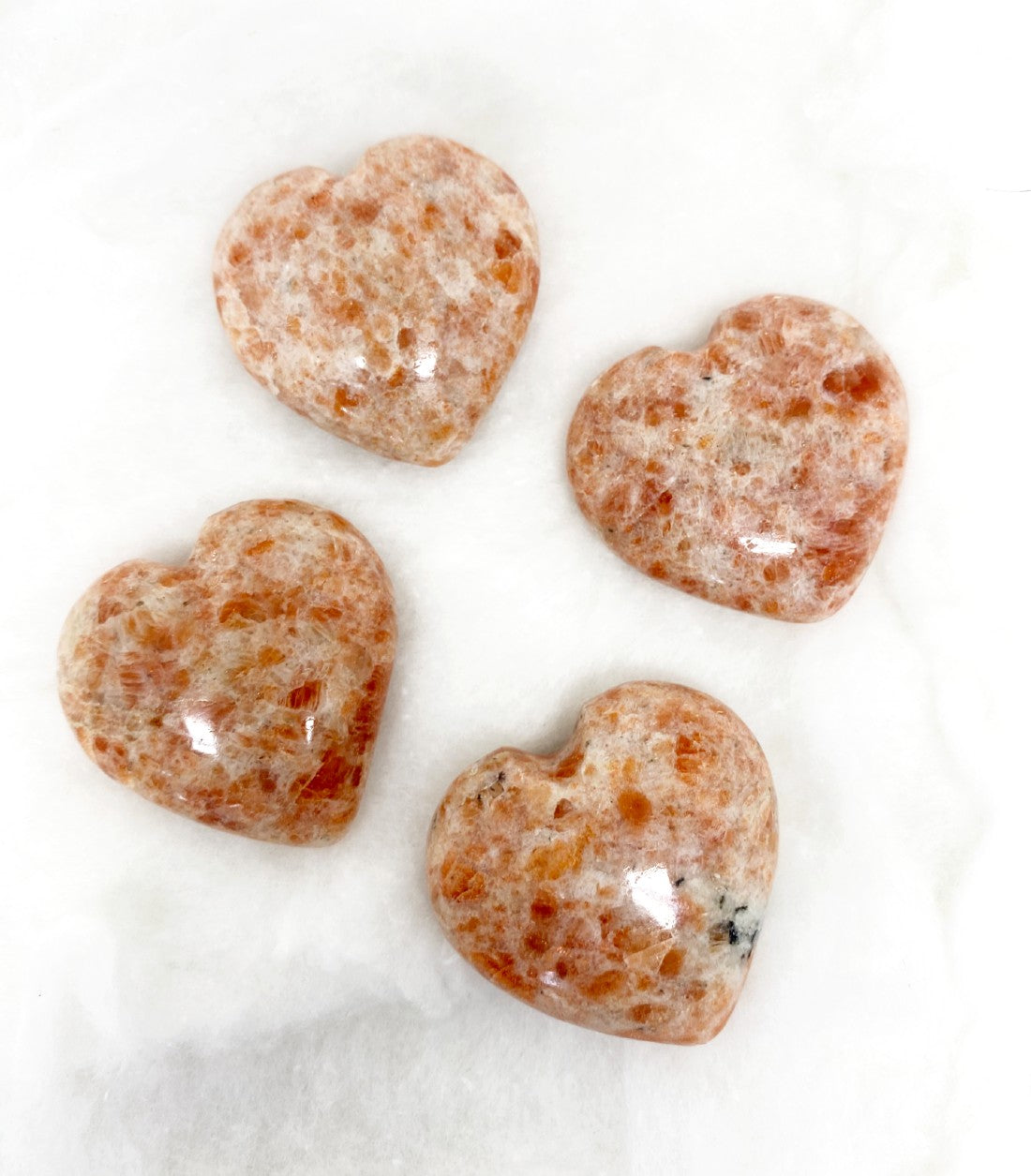 1kg Sunstone Heart Crystals (2 inch)