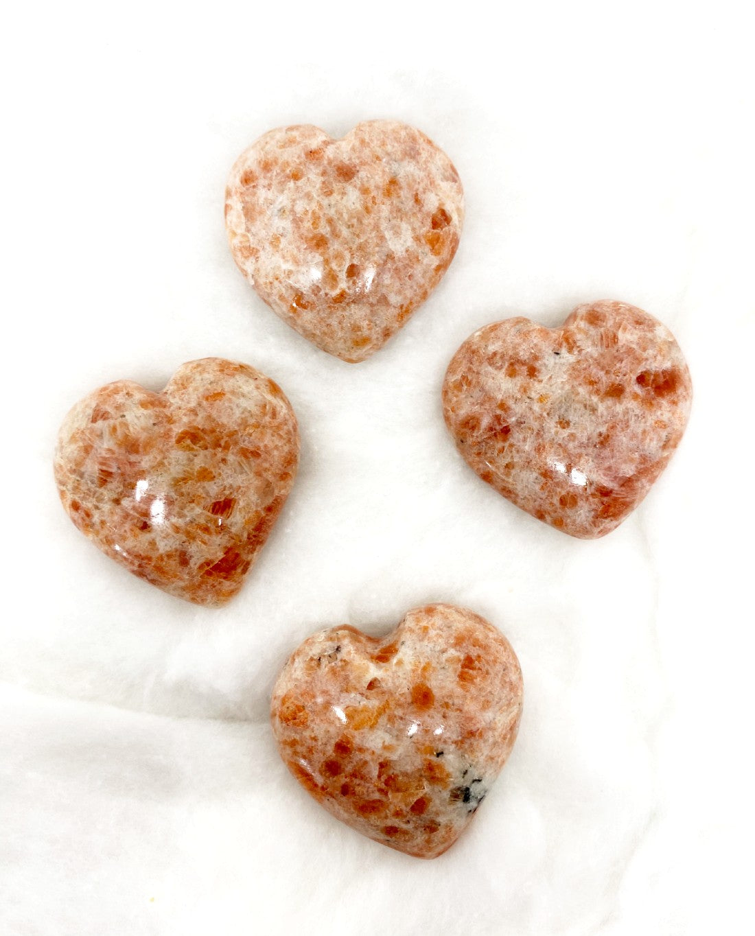 1kg Sunstone Heart Crystals (2 inch)