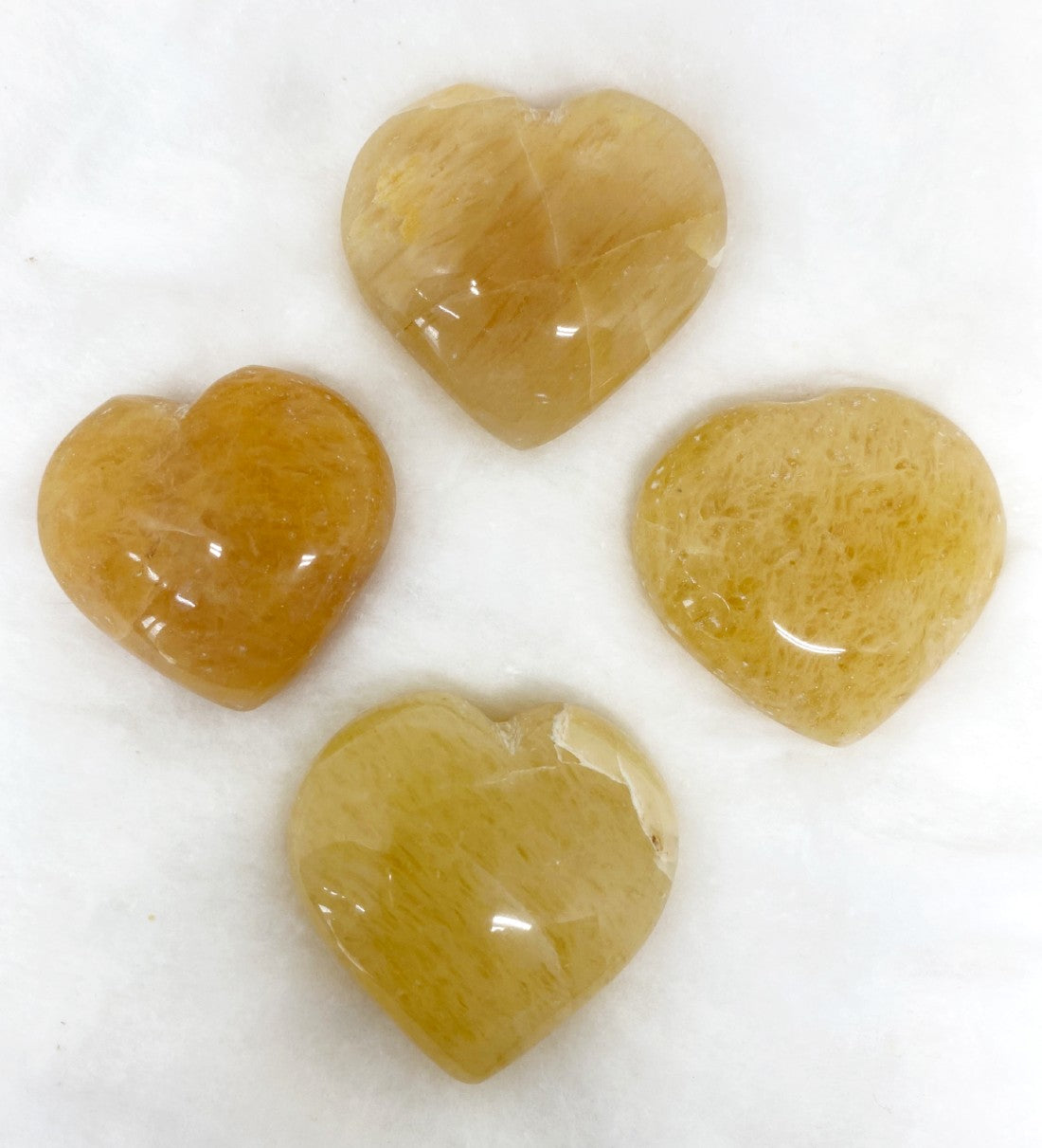 1kg Yellow Aventurine Heart Crystals (2 inch)