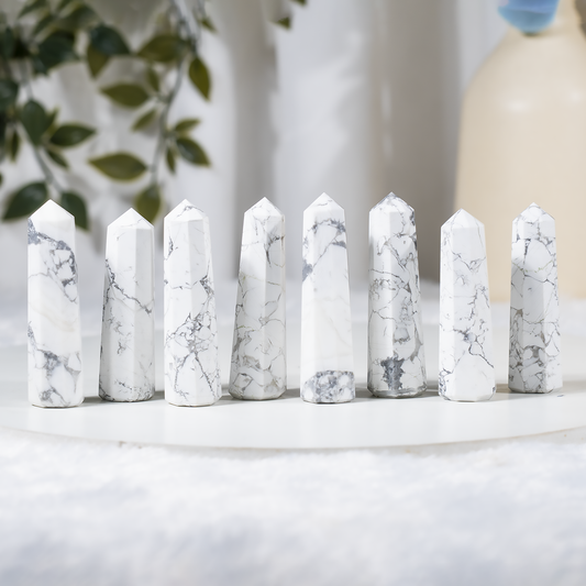 1kg Howlite Obelisk Tower Point (8-10Pcs)