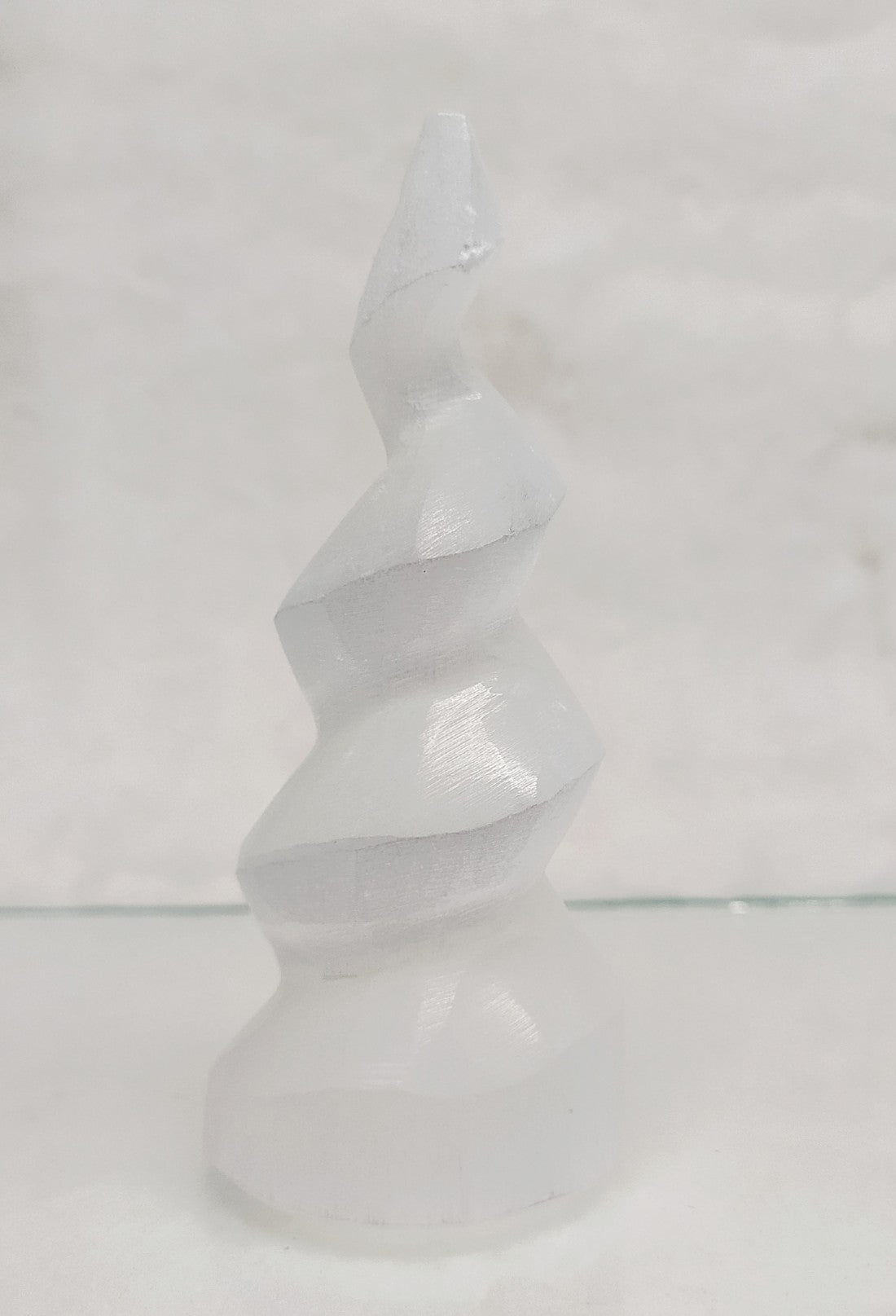 Polished Selenite Spiral Point, Selenite Crystal Spiral Tower